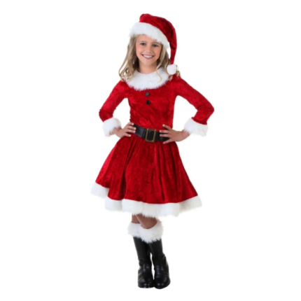 Santa Girls Frock Dress Large